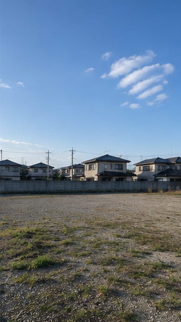 住宅街のなかの更地
